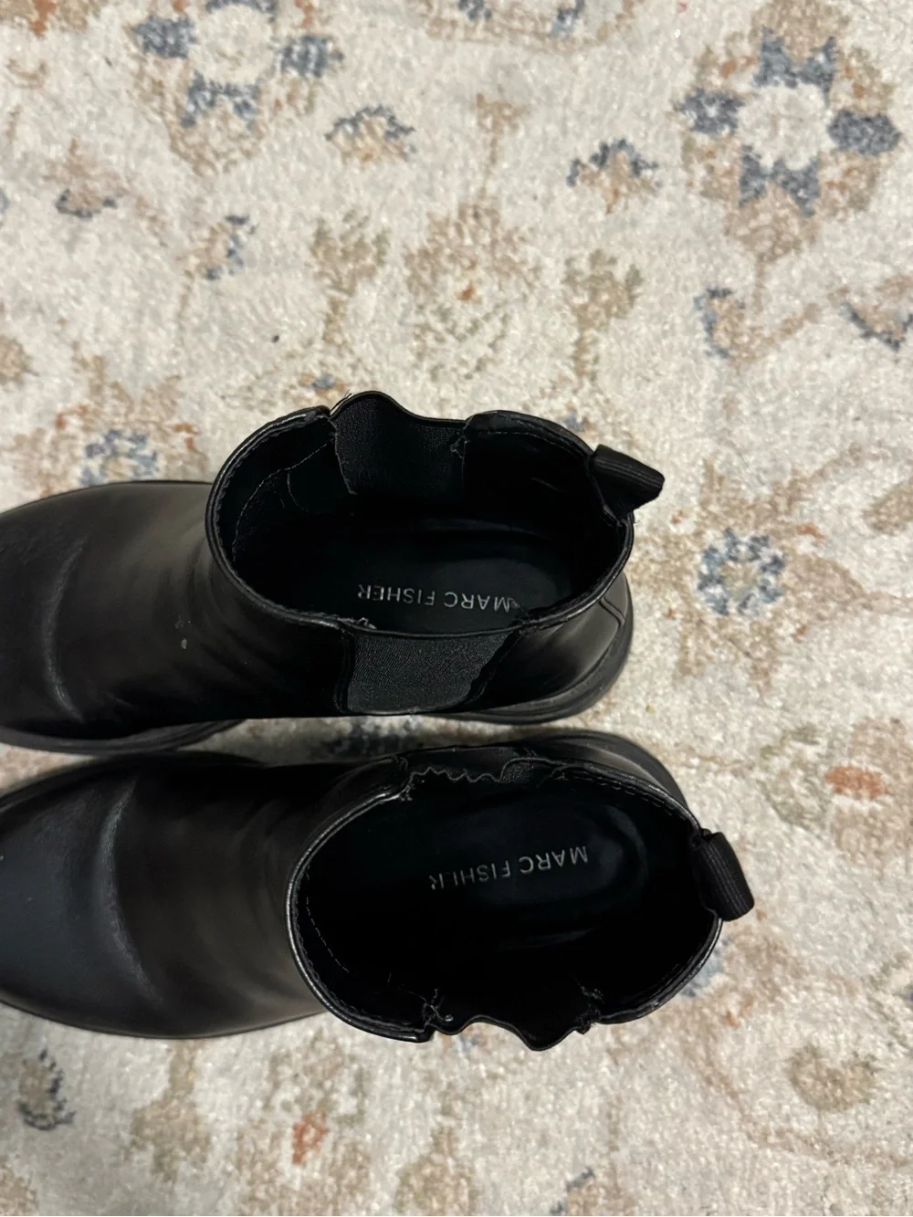 Marc Fisher | Black Peddler Lug Sole Ankle Boots